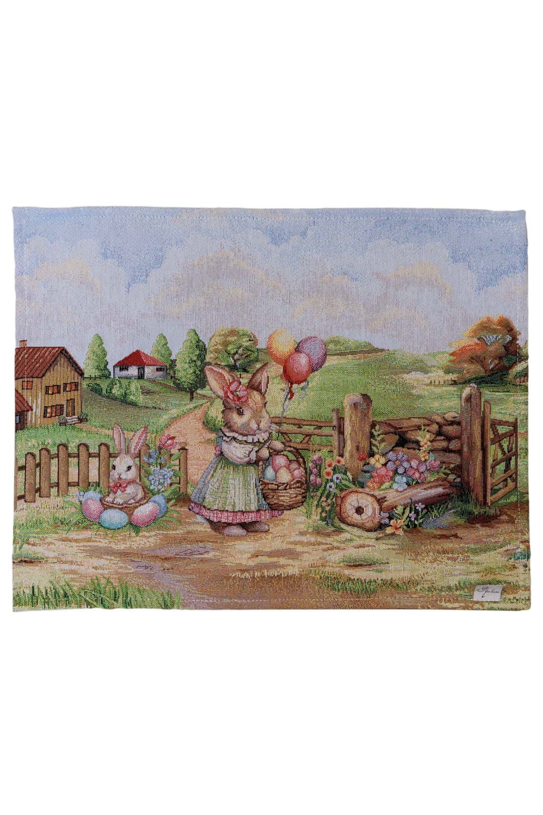 Easter Placemat set «Bunny countryside» - Luxury Tapestry - Textile4Family