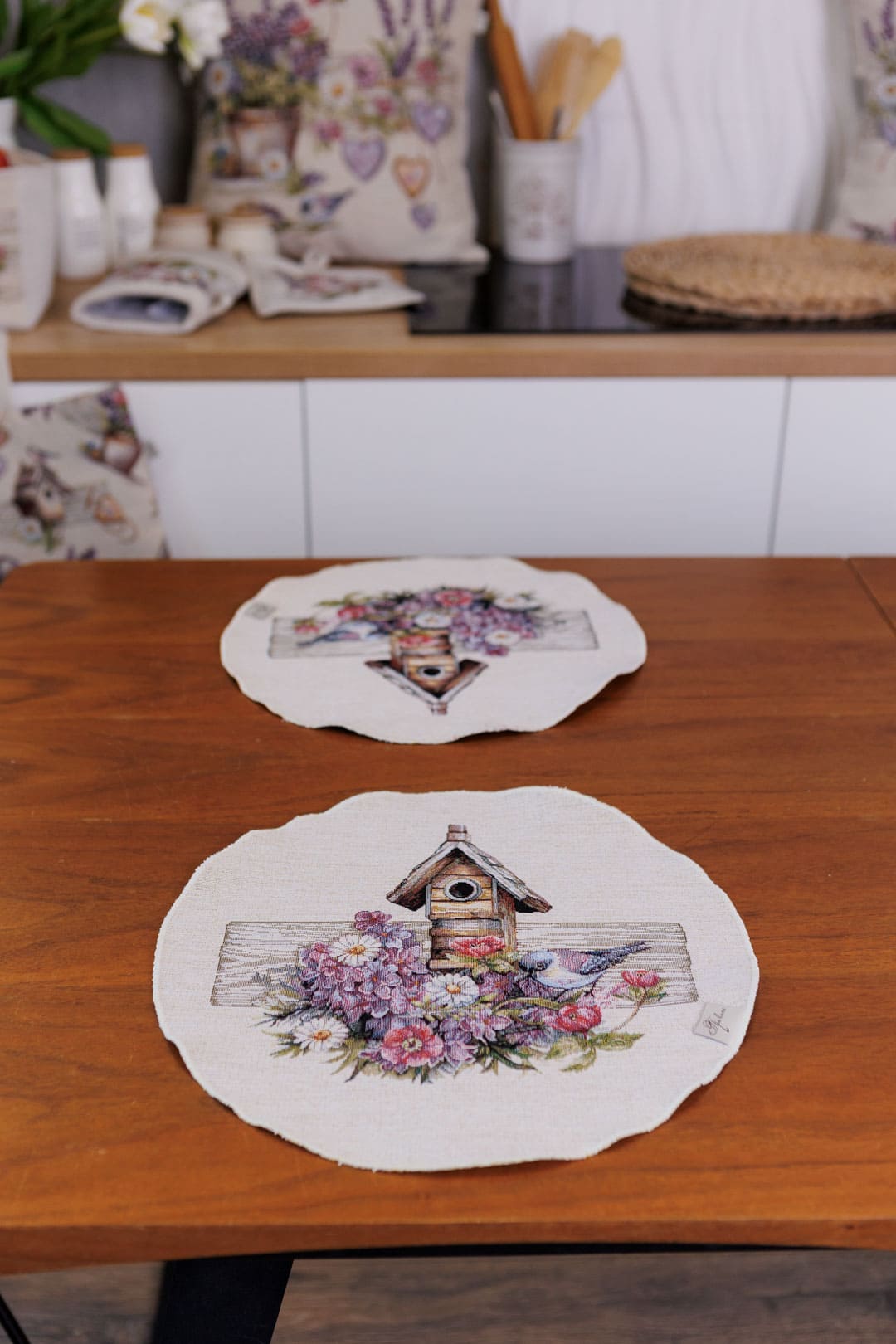 Round Placemat set «Lavender» - Luxury Tapestry - Textile4Family