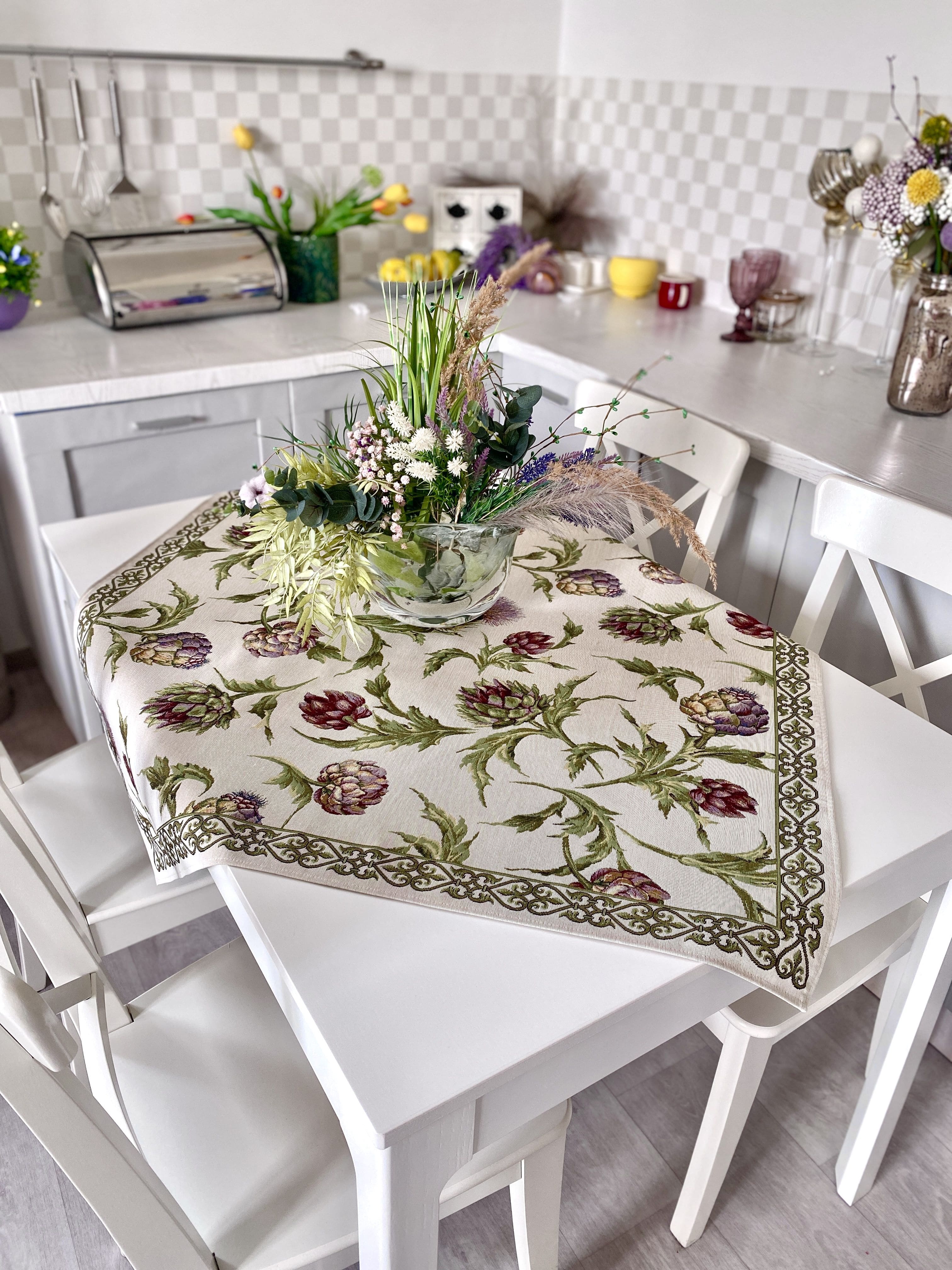 Square tablecloth «Artichoke» - Premium Gobelin - Textile4Family