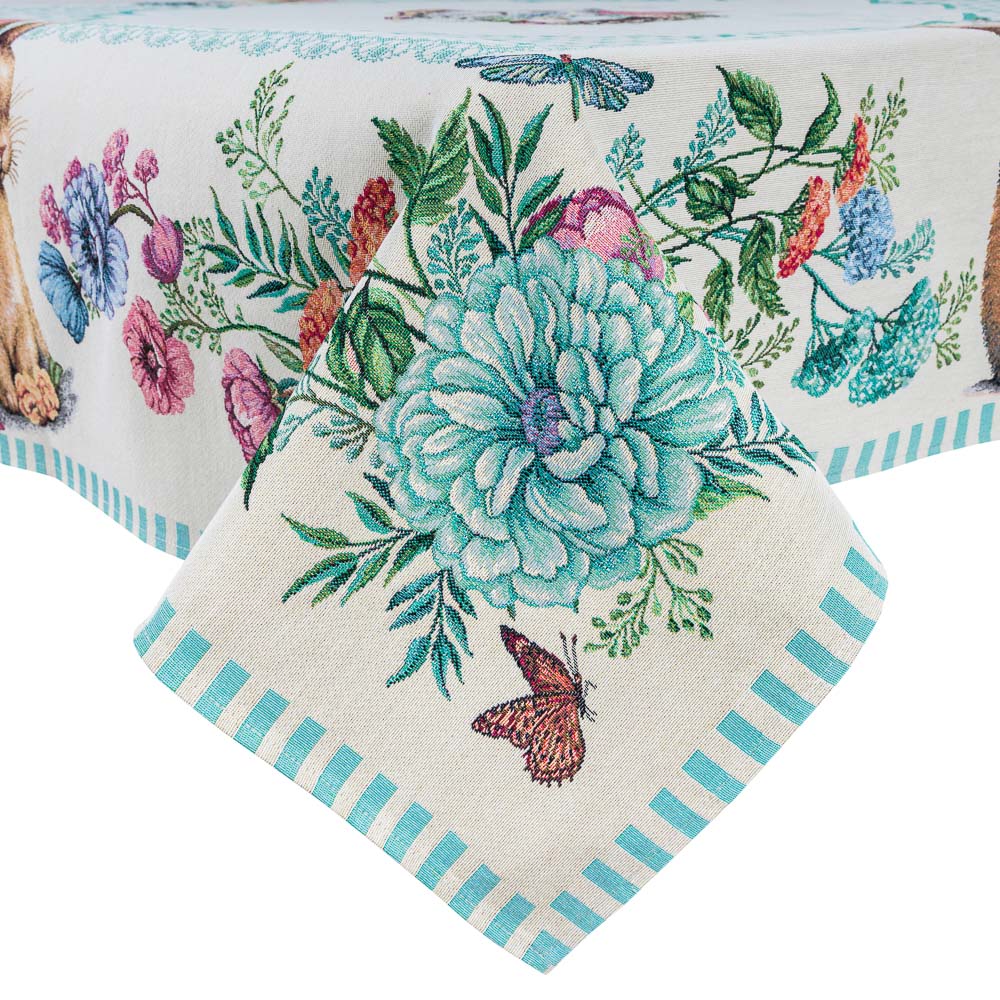 Easter tapestry tablecloth «Blue Bunnies»