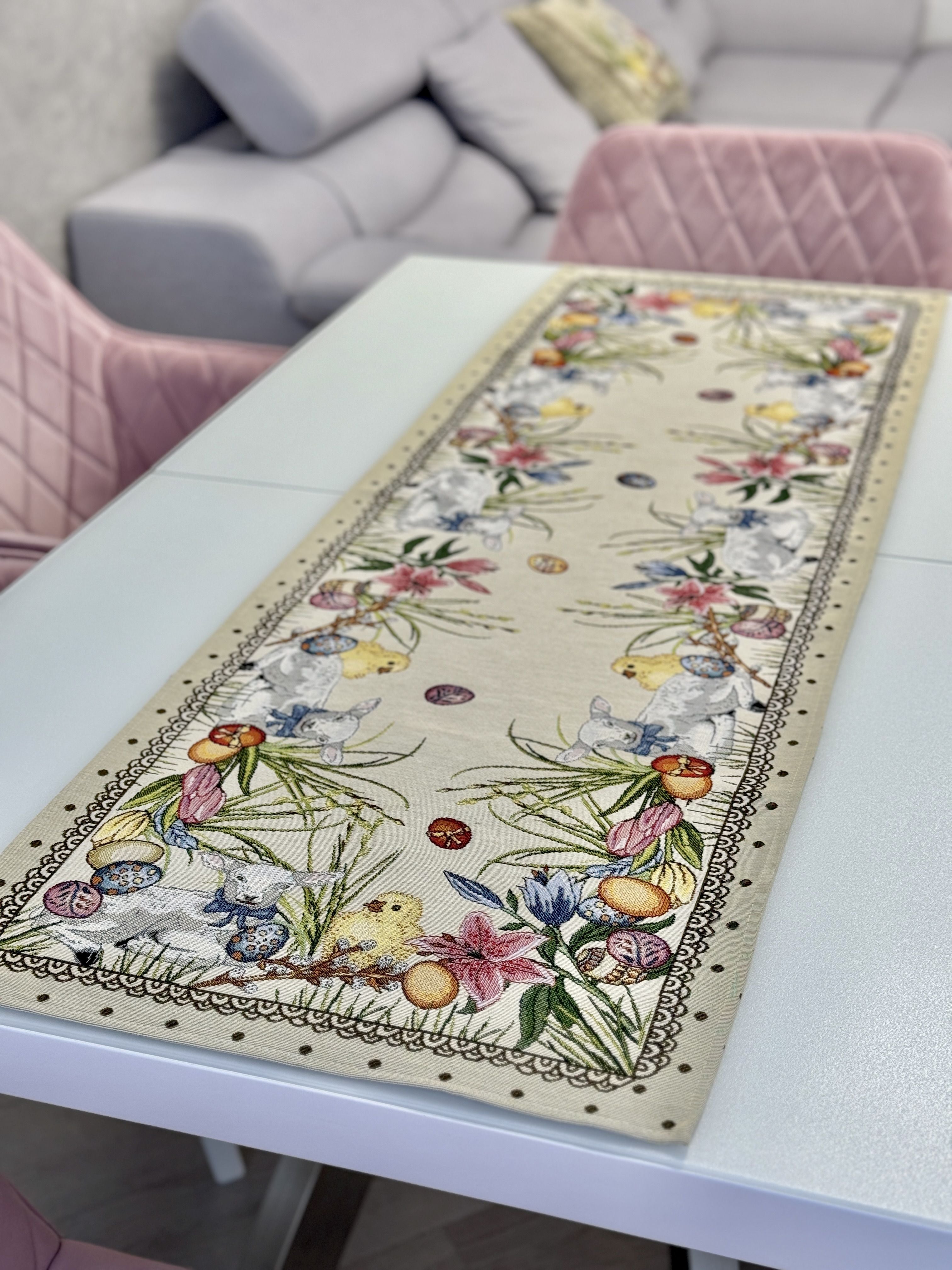 Easter tapestry table runner «Easter chick» Limaso Textile