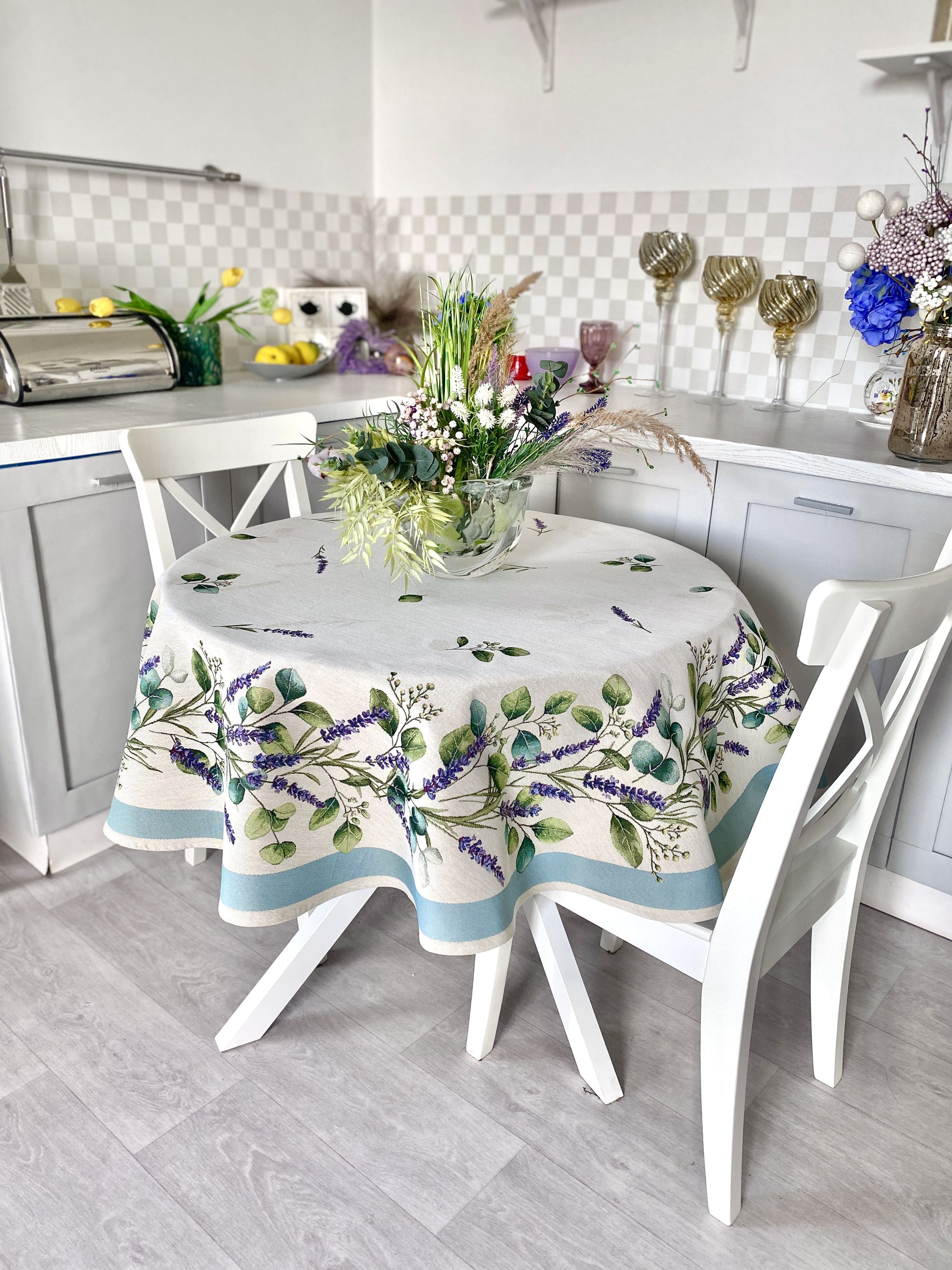 Round Tablecloth «DENTATA» - Premium Gobelin - Textile4Family