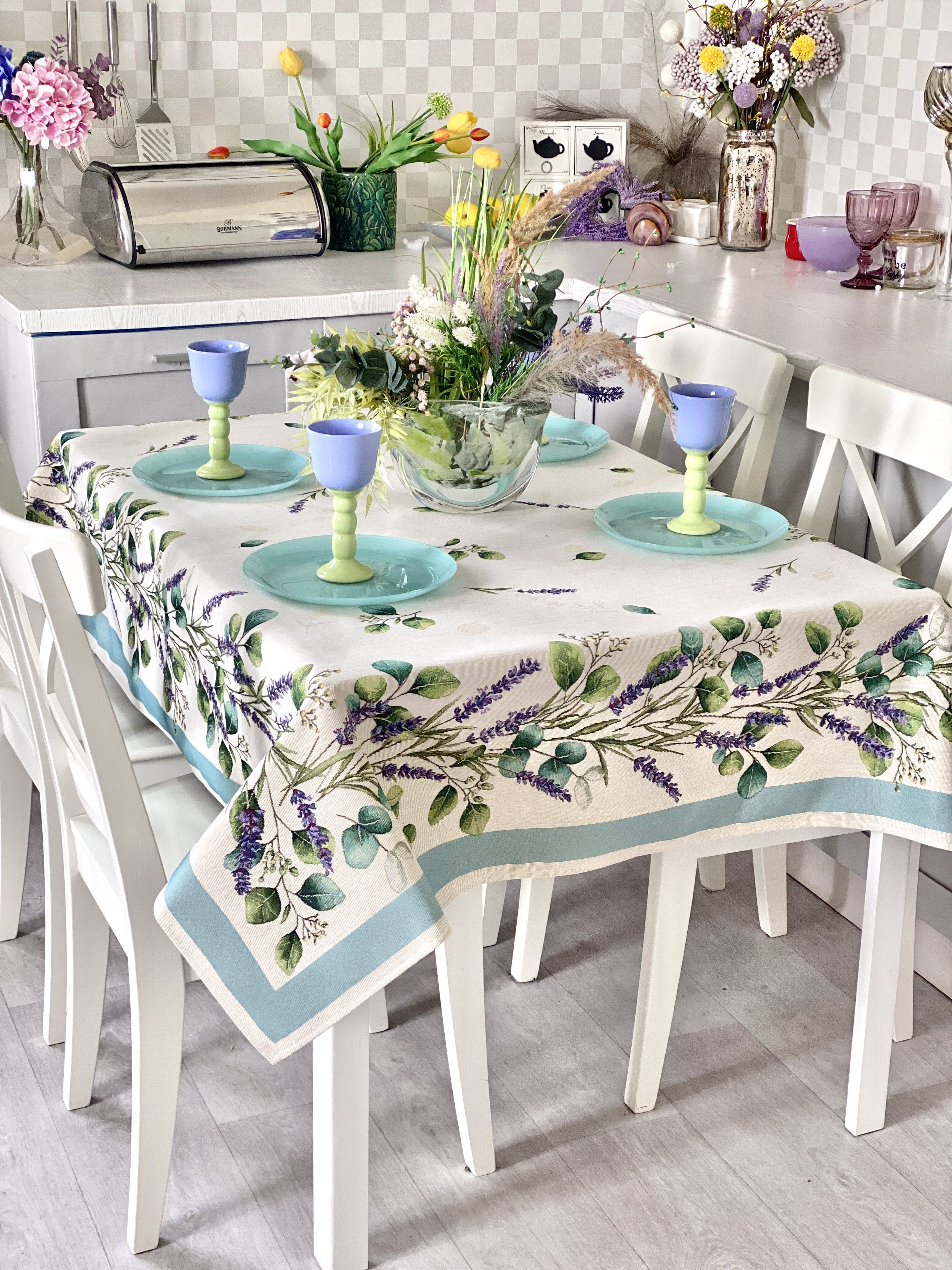 Rectangular tablecloth «DENTATA» - Premium Gobelin - Textile4Family