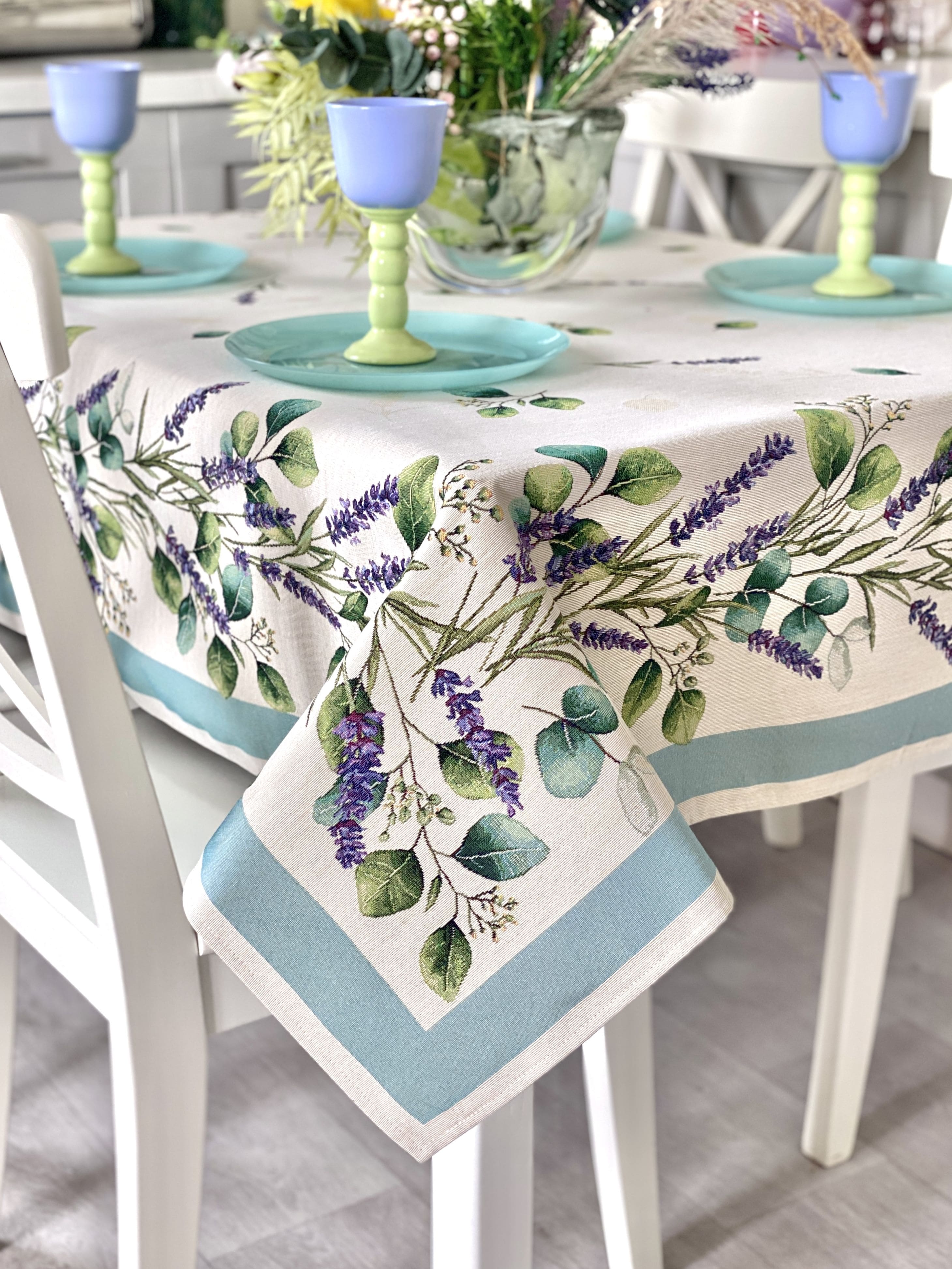 Rectangular tablecloth «DENTATA» - Premium Gobelin - Textile4Family