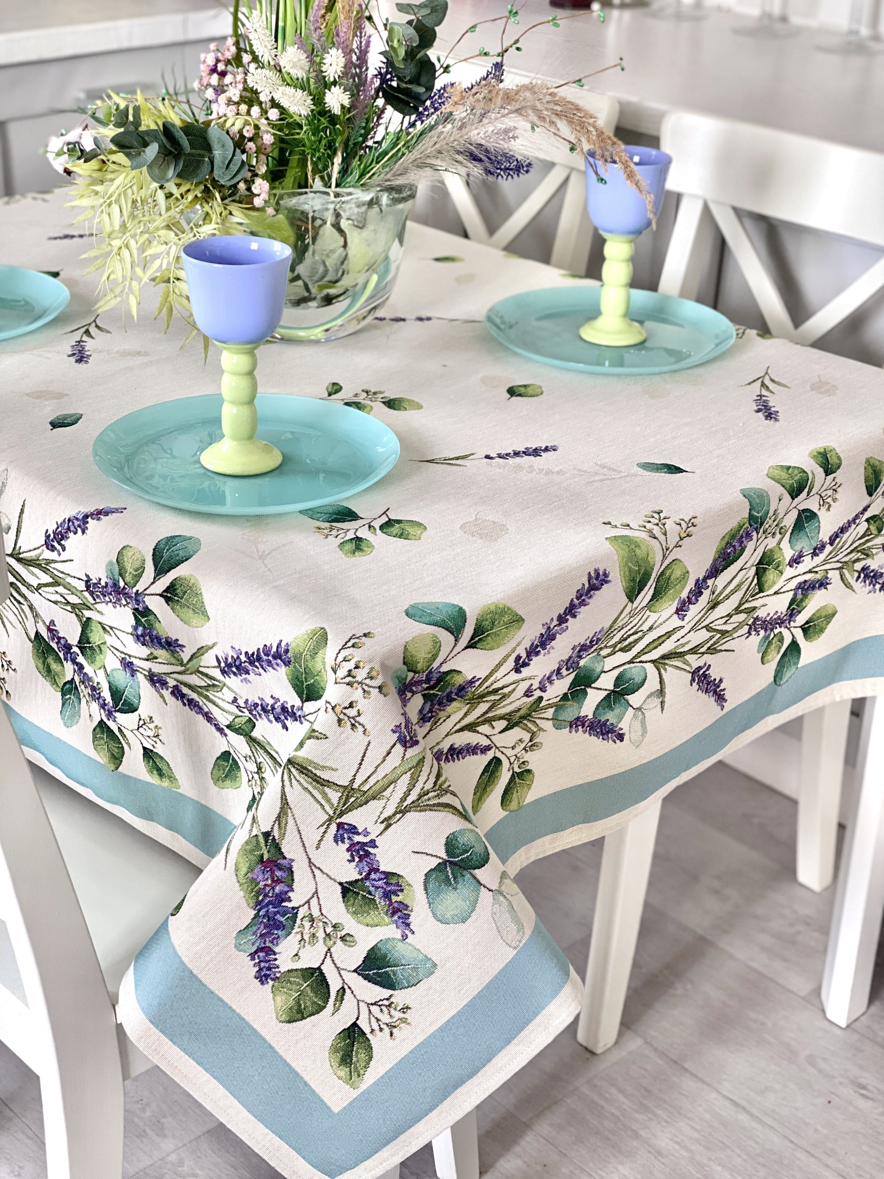 Rectangular tablecloth «DENTATA» - Premium Gobelin - Textile4Family