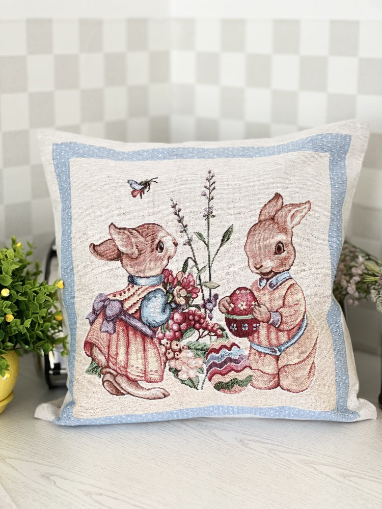 Easter tapestry cushion cover Easter Bee Textile4Family