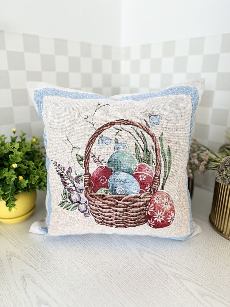Easter tapestry cushion cover «Easter Bee-2»