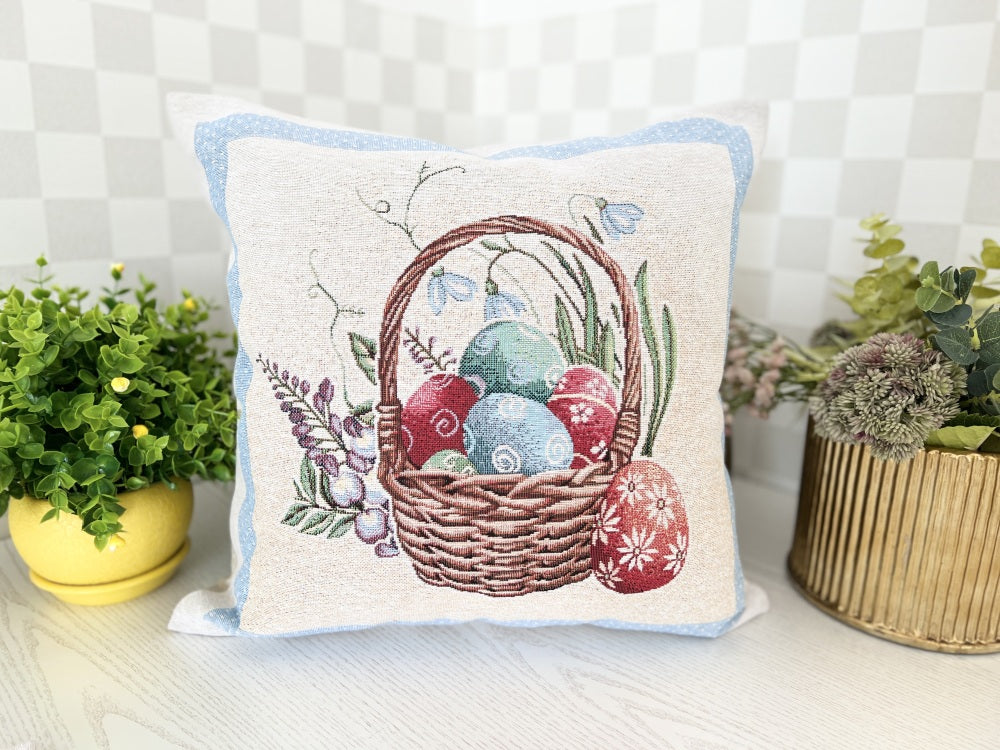 Easter tapestry cushion cover «Easter Bee-2»