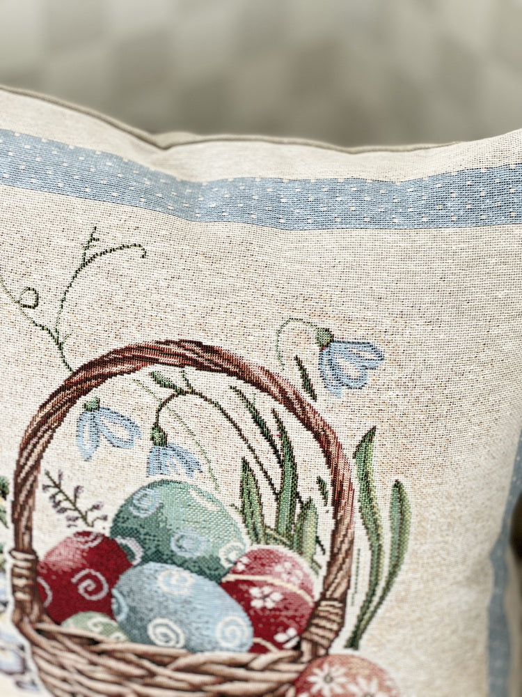 Easter tapestry cushion cover «Easter Bee-2»
