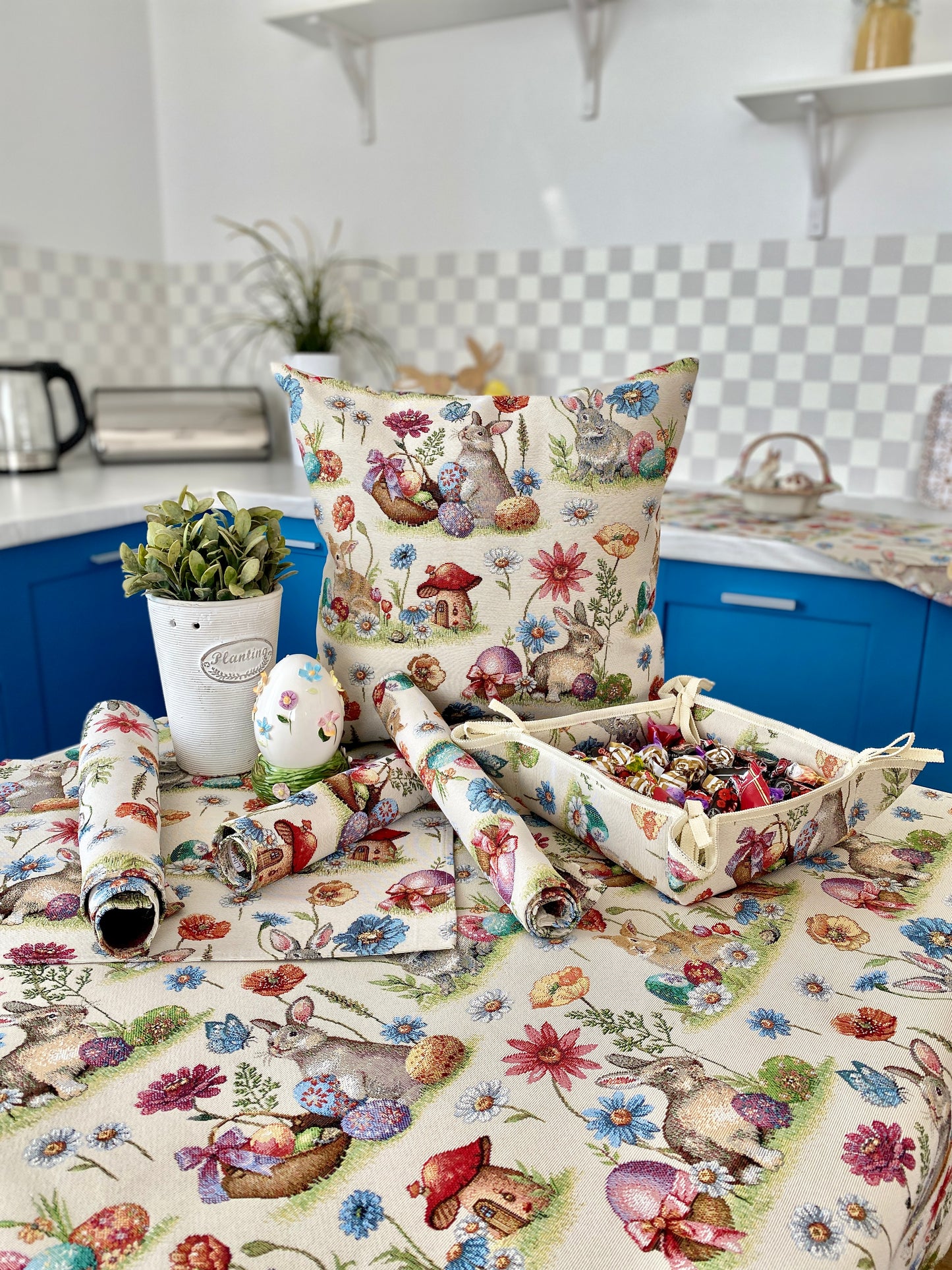 Easter tapestry cushion cover «Easter glade»