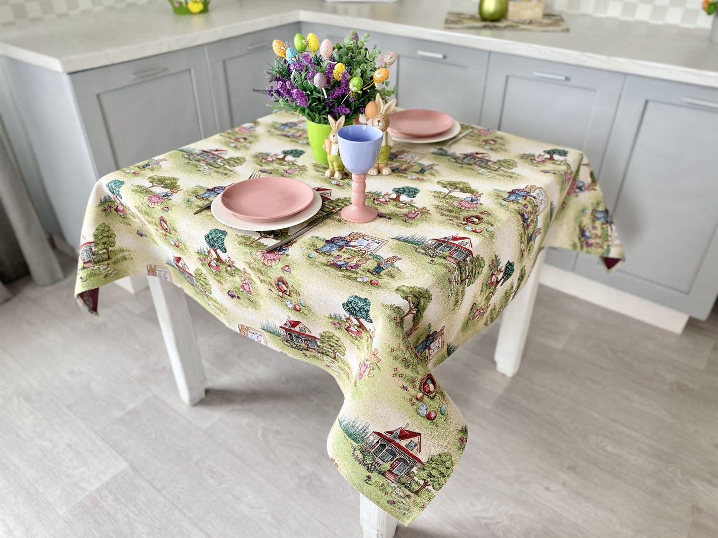Easter tapestry tablecloth «Easter fun»