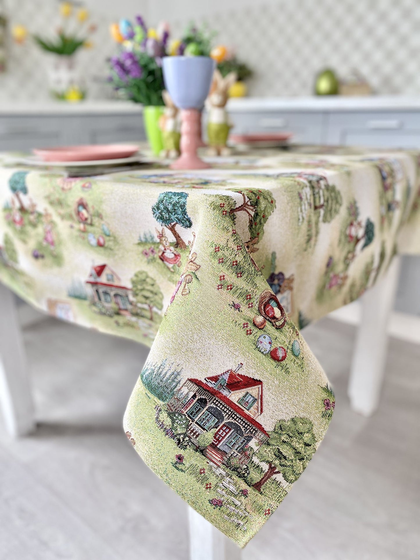 Easter tapestry tablecloth «Easter fun»