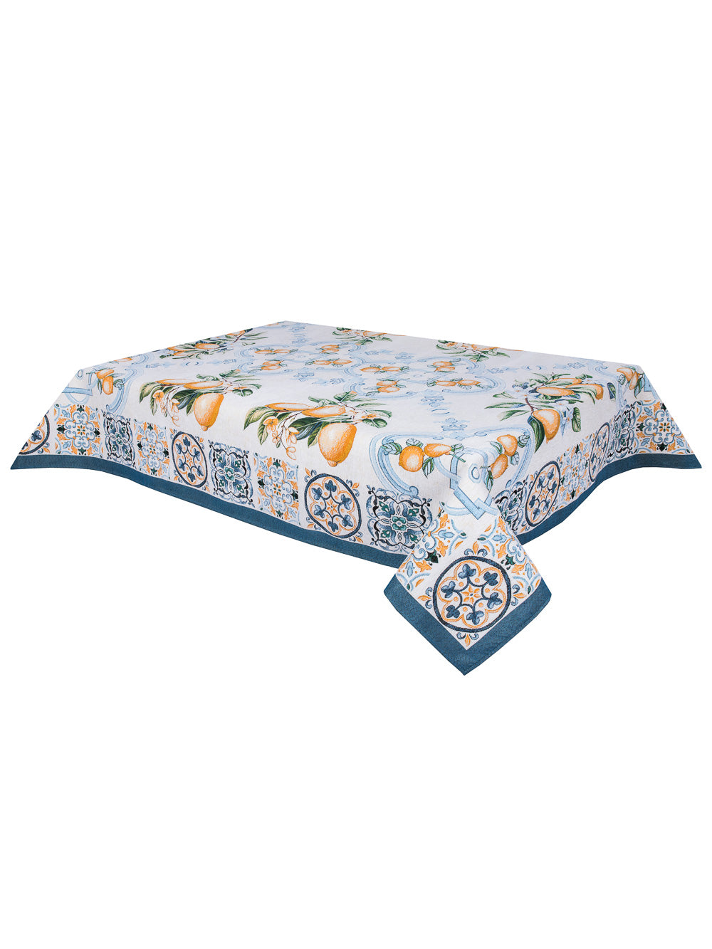 Tapestry tablecloth "Lemon Majolica" with microfibre
