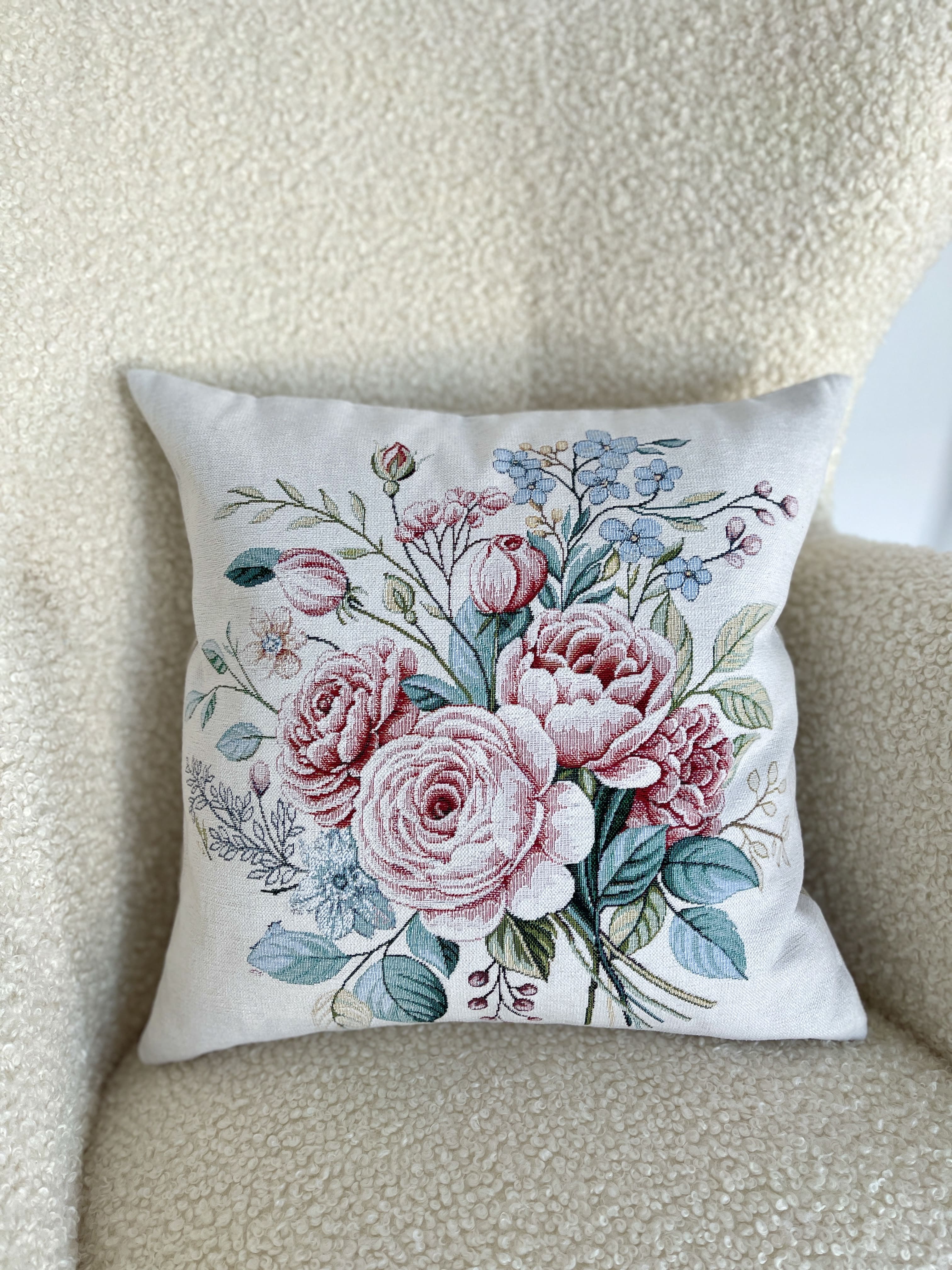 Cushion cover «Rose -2» - Premium Tapestry with Microfibre - Textile4Family