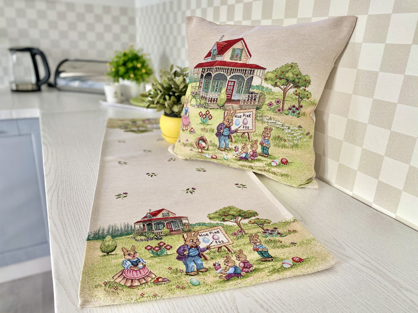 Easter tapestry cushion cover «Easter holiday» Limaso Textile