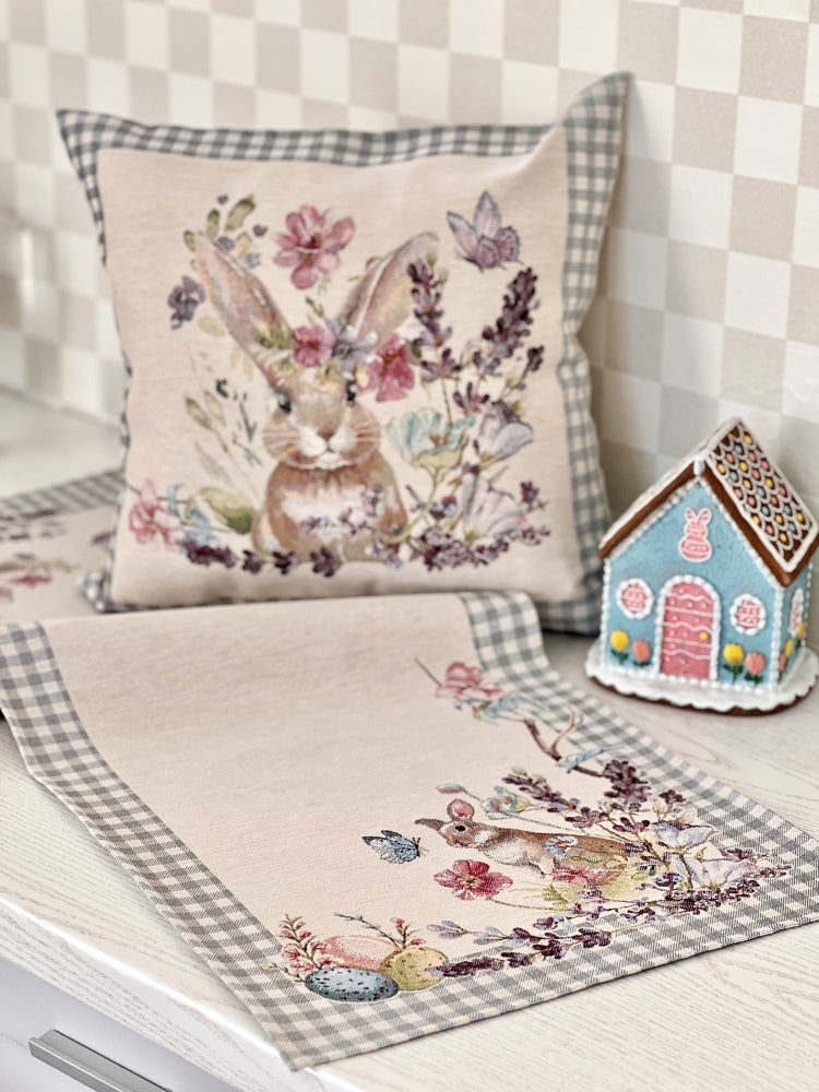 Easter tapestry table runner «Lavender holiday»
