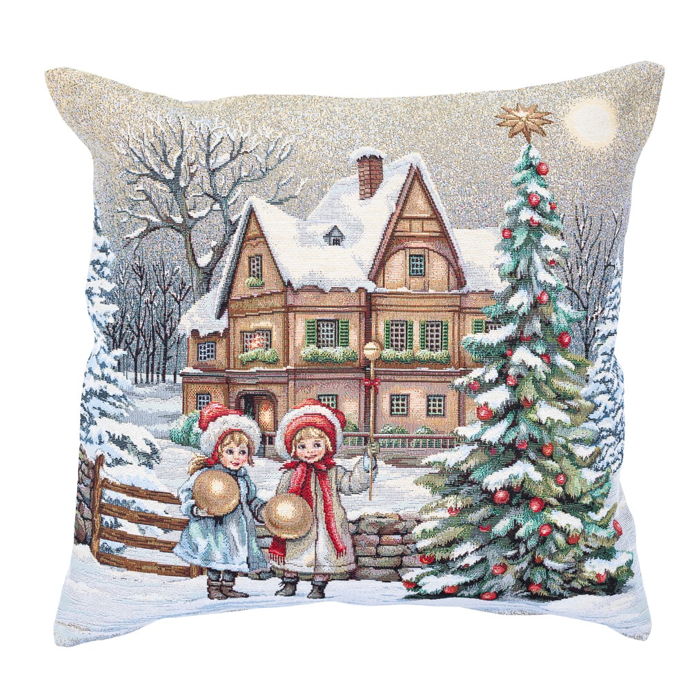 Christmas Cushion cover «Magical Winter Eve» - Luxury Tapestry