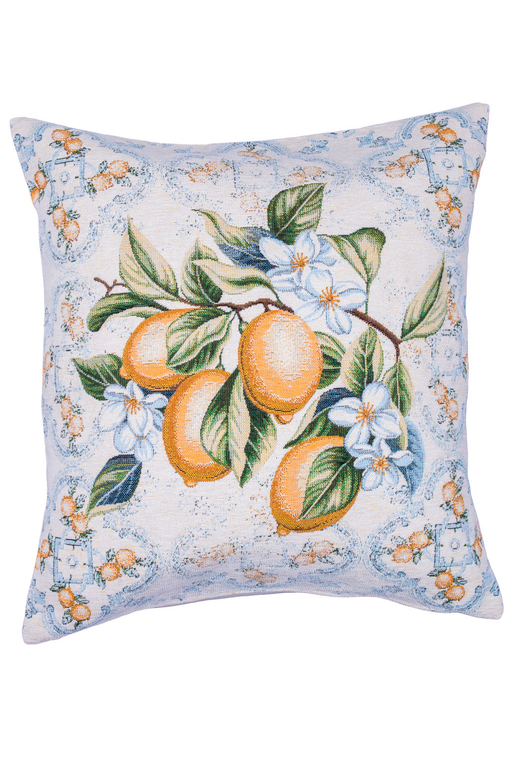 Tapestry cushion cover "Lemon Majolica-1" with microfibre