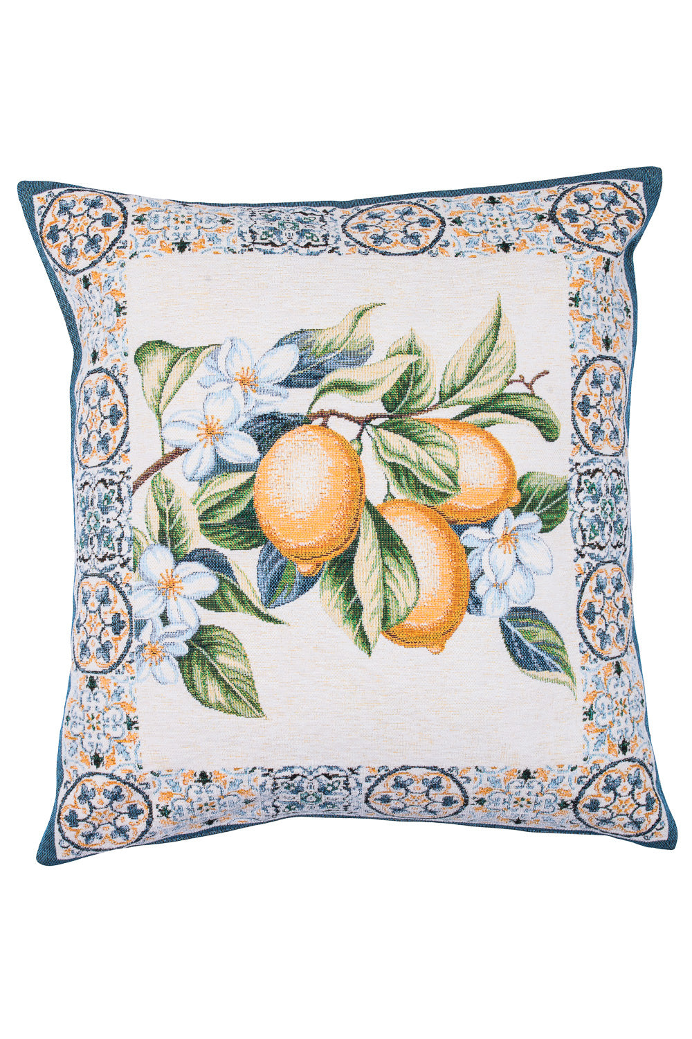Tapestry cushion cover "Lemon Majolica-3" with microfibre
