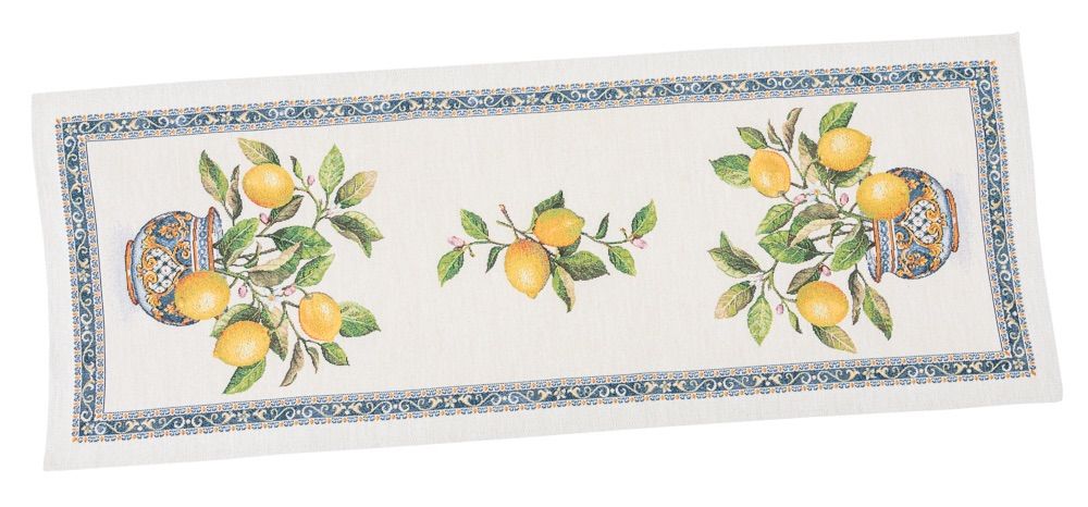 Tapestry table runner «Lemons»