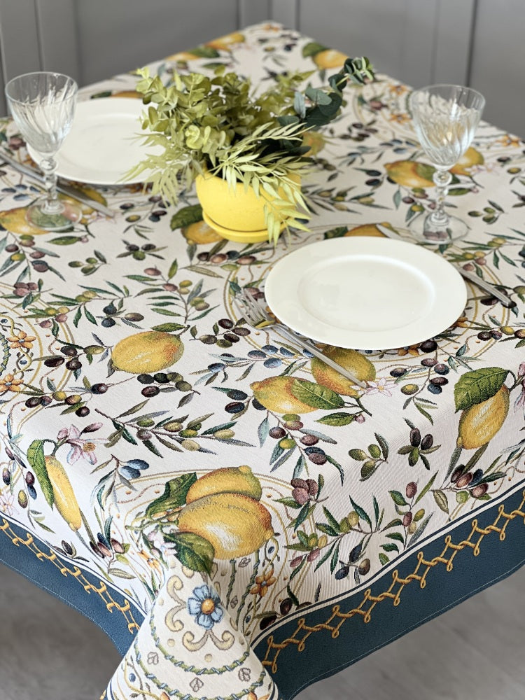 Tapestry tablecloth «Lemons and Olives» Limaso Textile