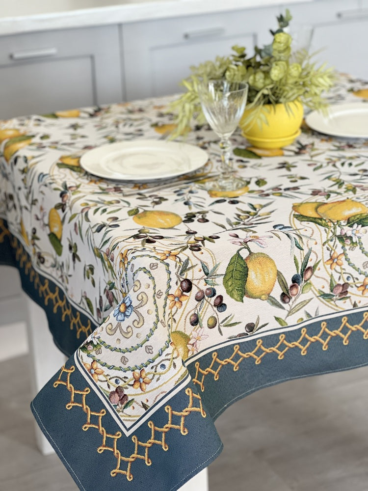 Tapestry tablecloth «Lemons and Olives» Limaso Textile