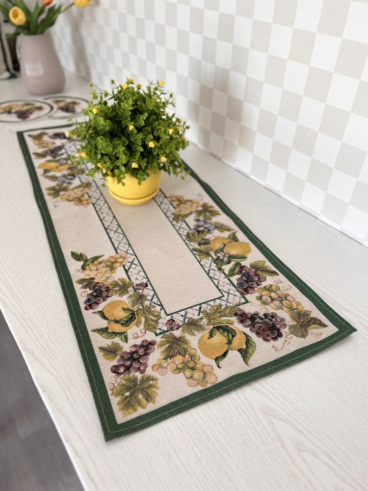 Tapestry table runner «Grape»