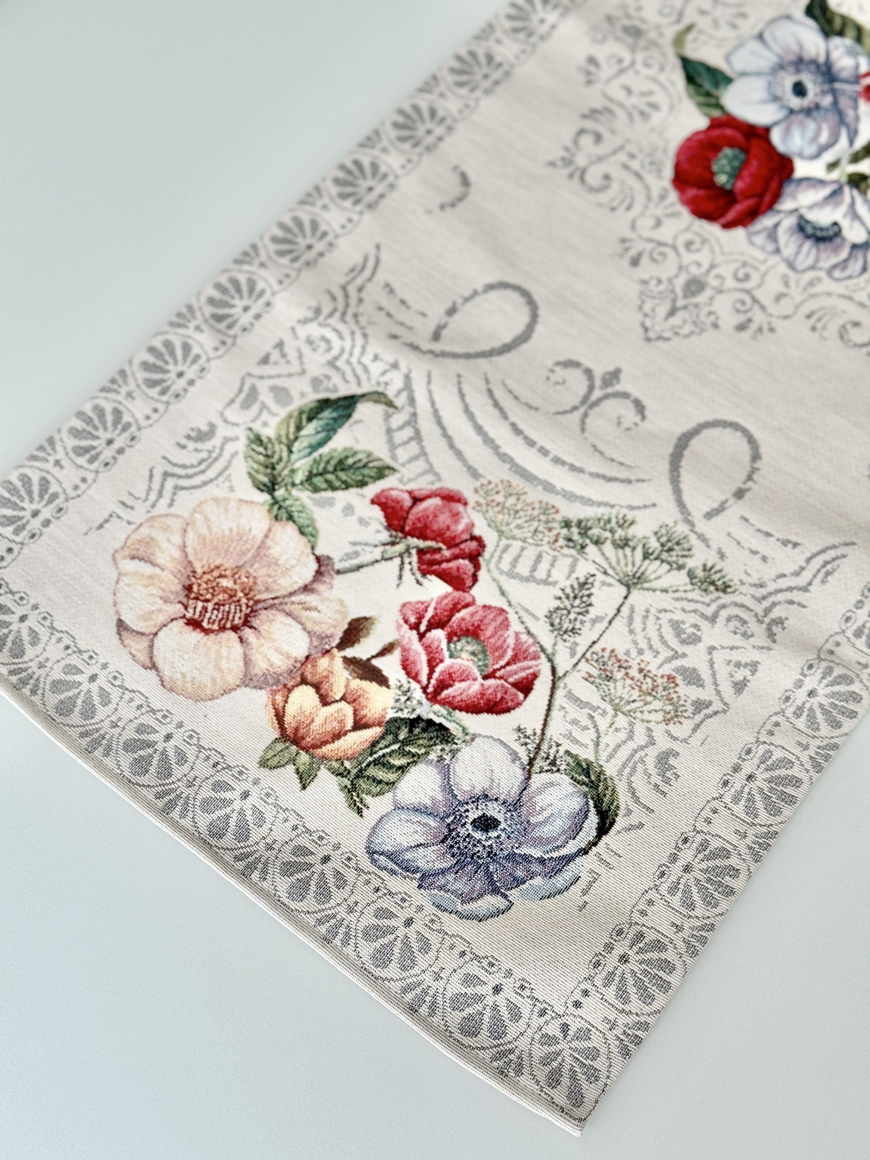 Tapestry table runner «MANDALAS FLOWERS» Limaso Textile