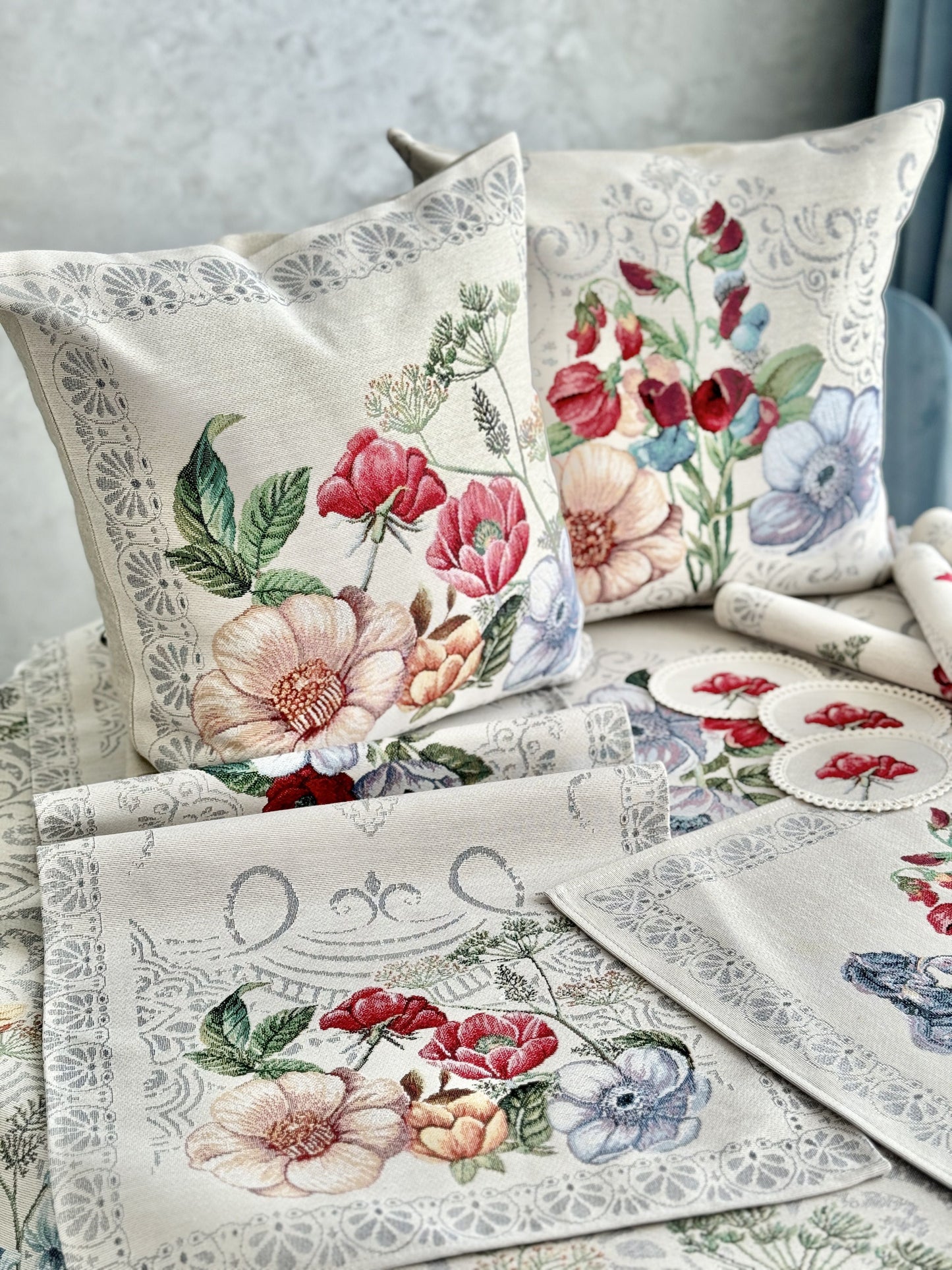 Tapestry cushion cover «MANDALAS FLOWERS-2» Limaso Textile