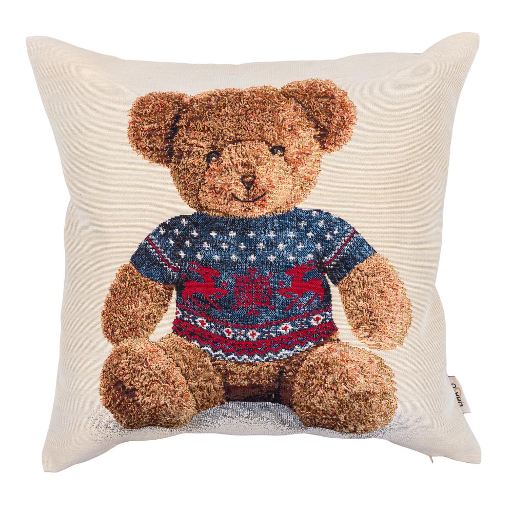 Winter Holiday tapestry cushion cover «Mountain bear» without lurex