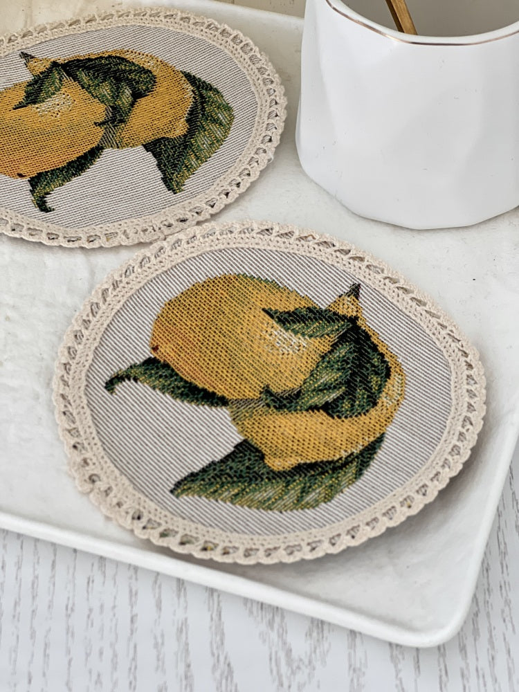 Tapestry coasters set of 6 «Grape» Limaso Textile