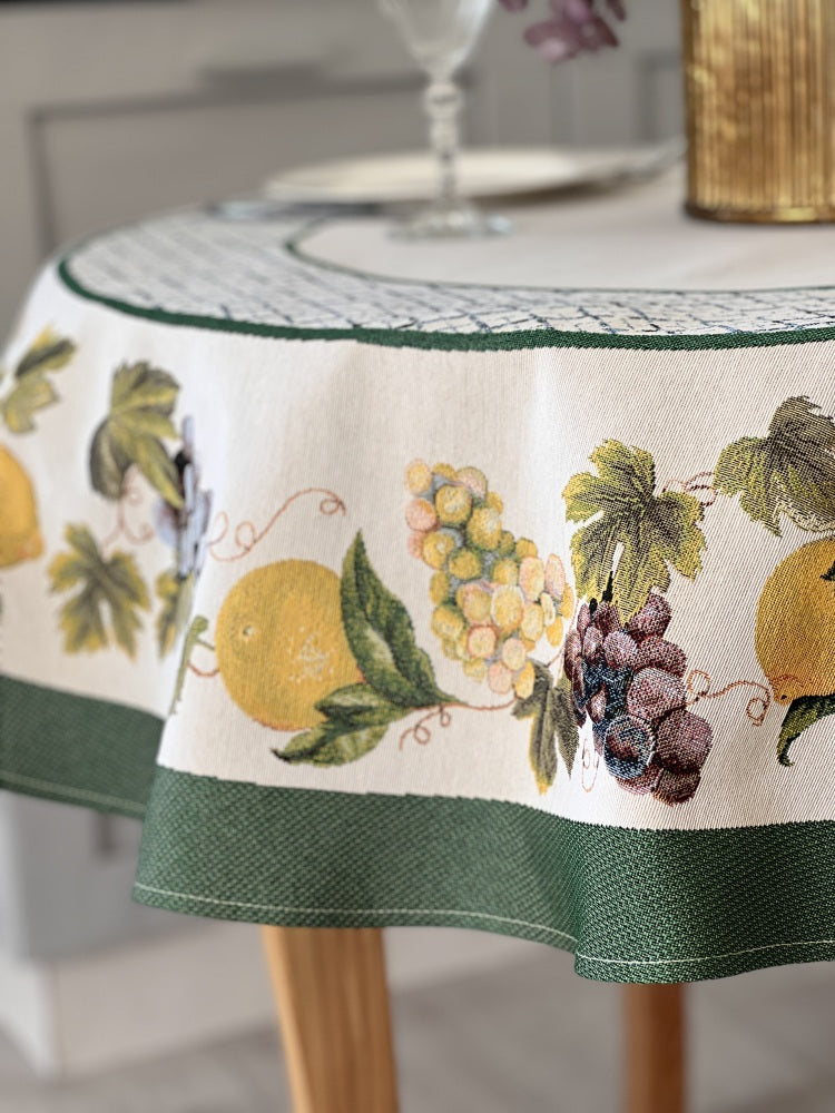 Round Tapestry Tablecloth «Grape» Limaso Textile