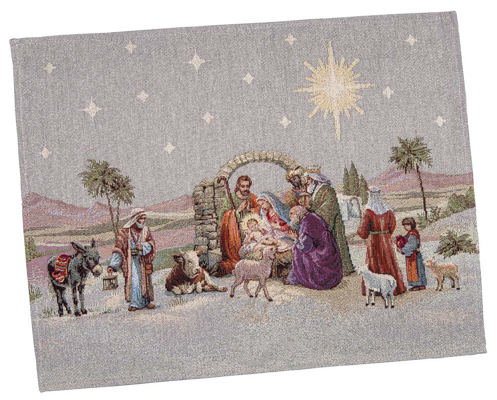 Christmas Placemat «Nativity» with golden thread Limaso Textile