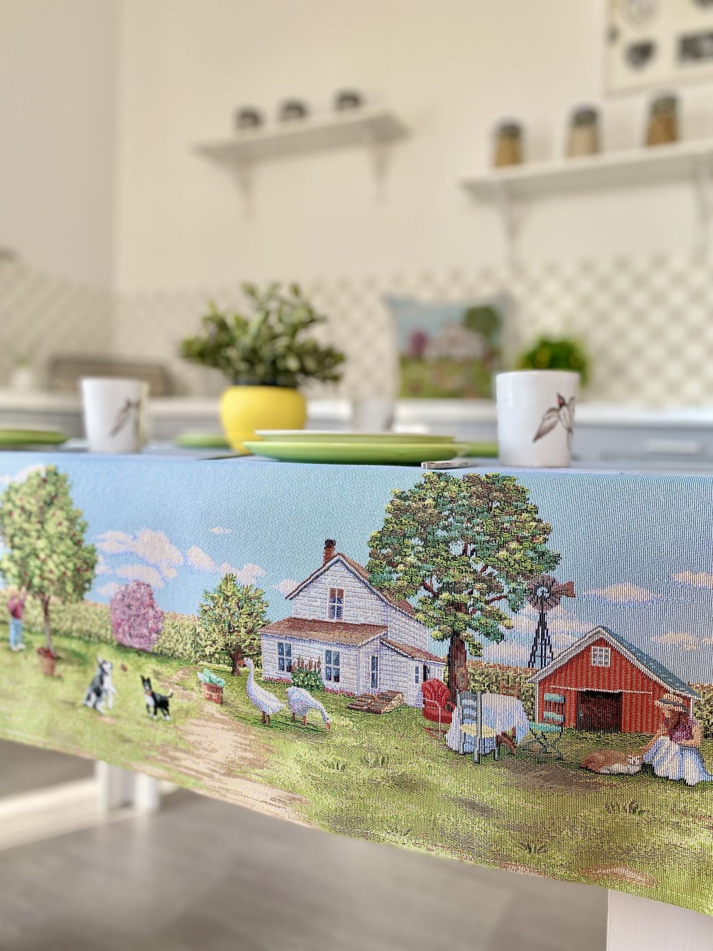 Tapestry tablecloth «Village»