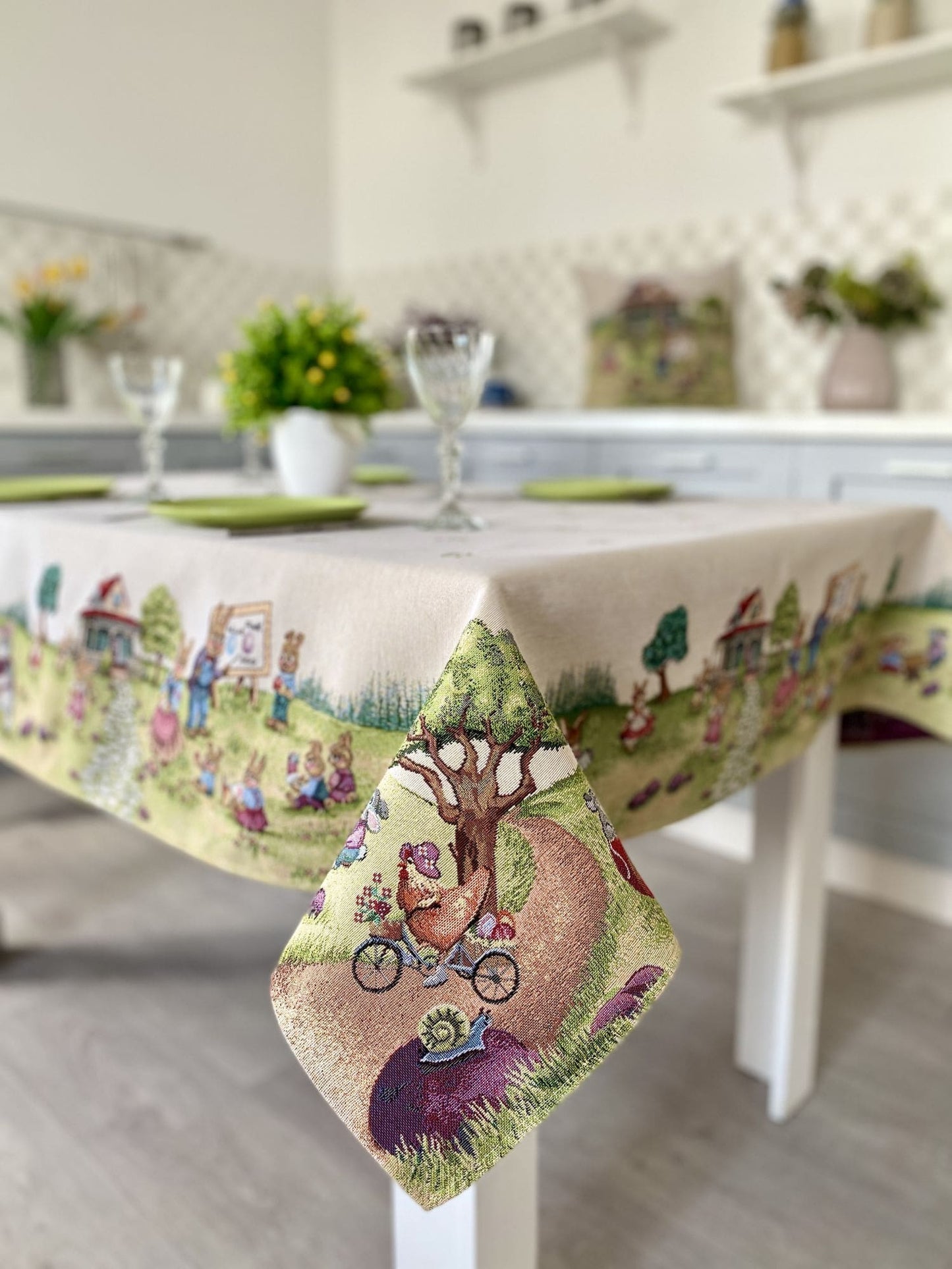 Easter tapestry tablecloth «Easter holiday»