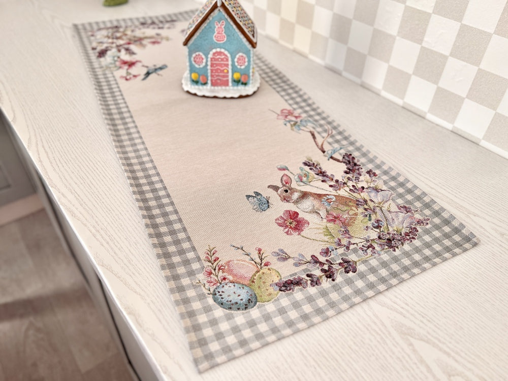 Easter tapestry table runner «Lavender holiday»