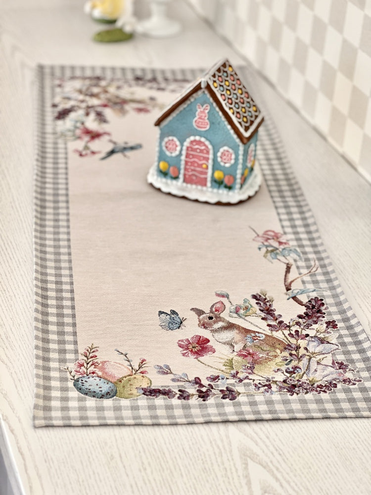 Easter tapestry table runner «Lavender holiday»