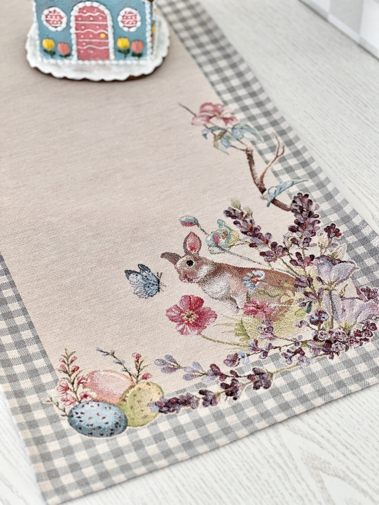 Easter tapestry table runner «Lavender holiday»