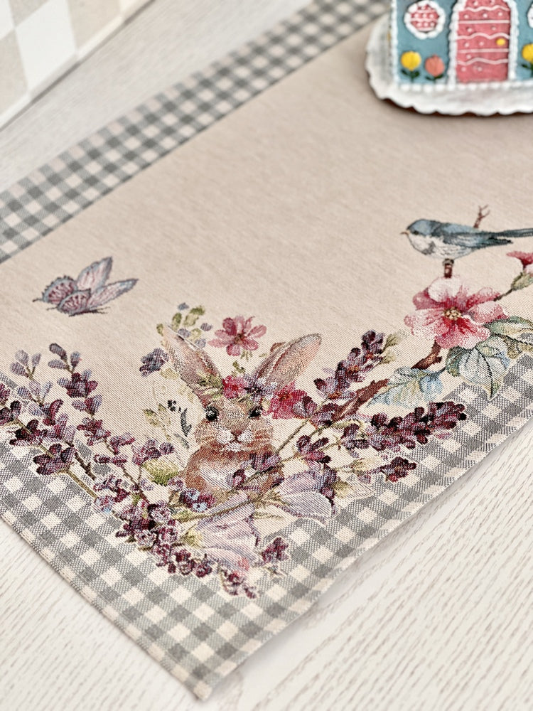 Easter tapestry table runner «Lavender holiday»