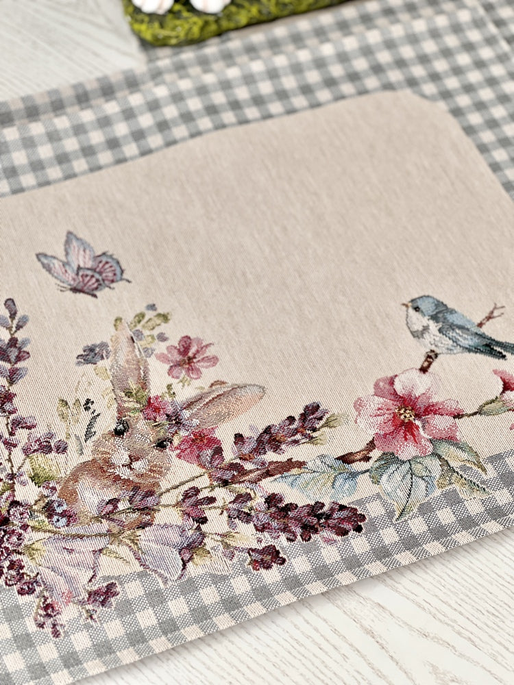 Easter tapestry Placemats set «Lavender holiday»