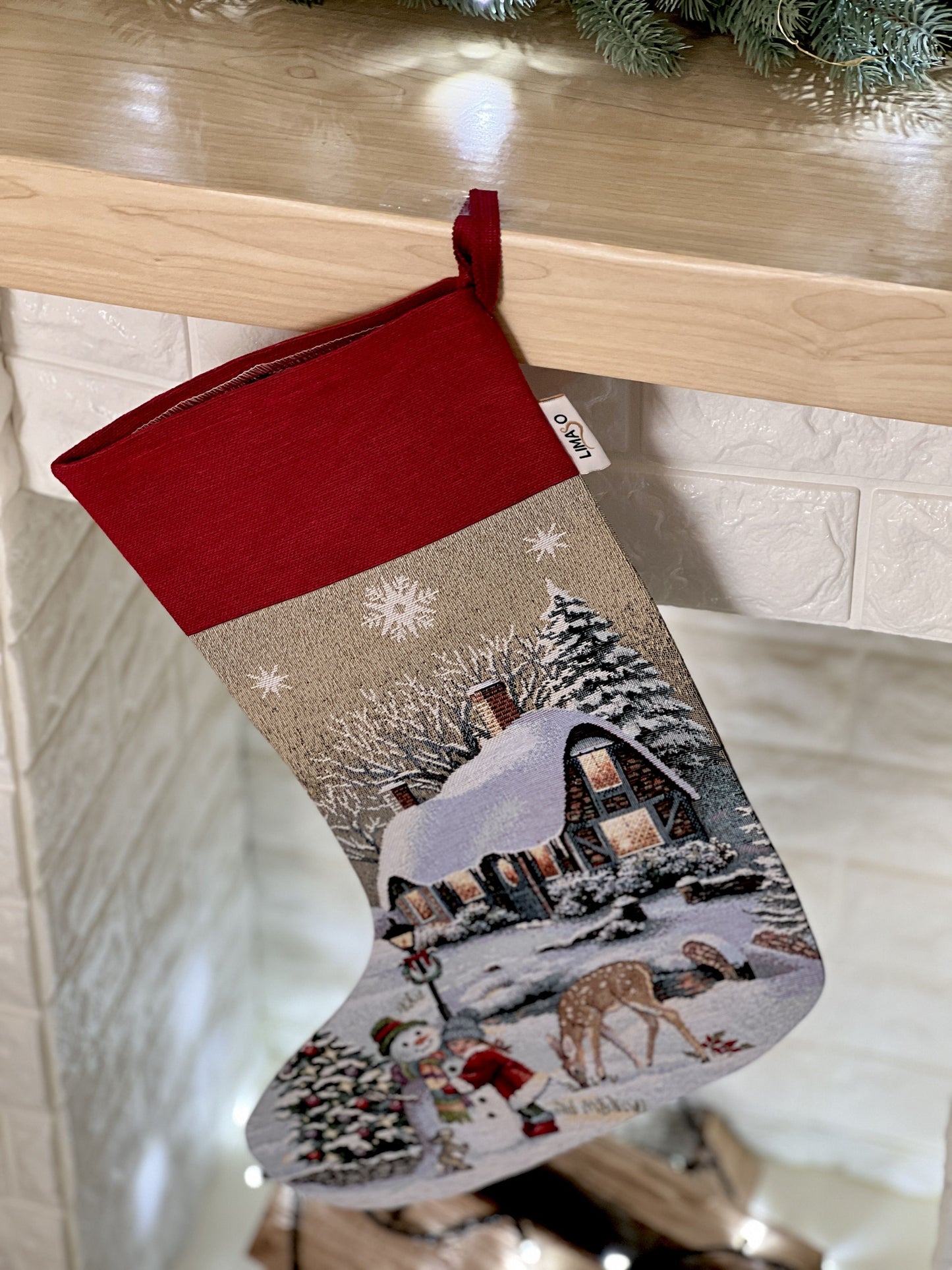 Christmas Stocking «Winter Day Magic» without lurex