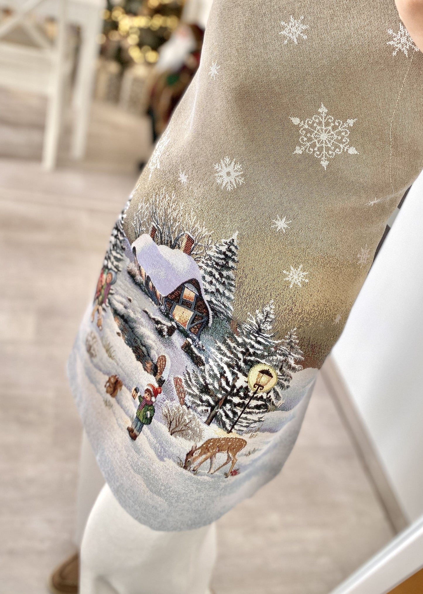 Xmas kitchen apron «Winter Day Magic» without lurex Limaso Textile