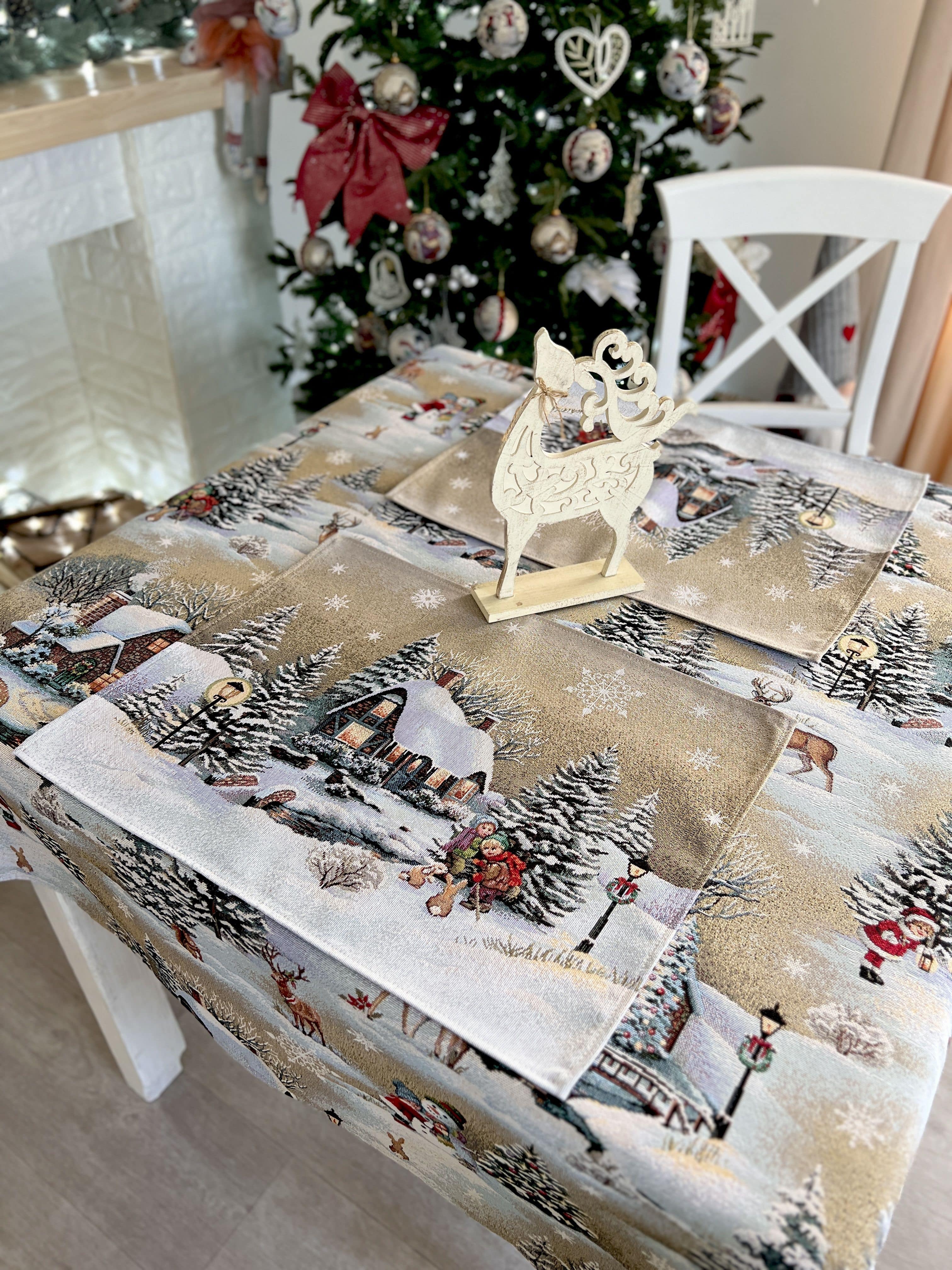 Winter Holiday Placemat «Winter Day Magic» without lurex Limaso Textile