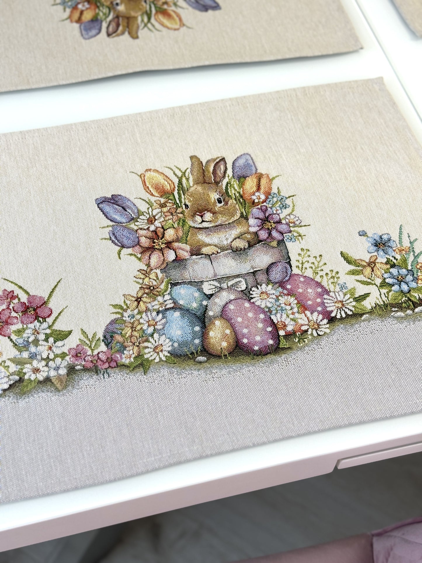 Easter tapestry Placemats set «Happy Easter»