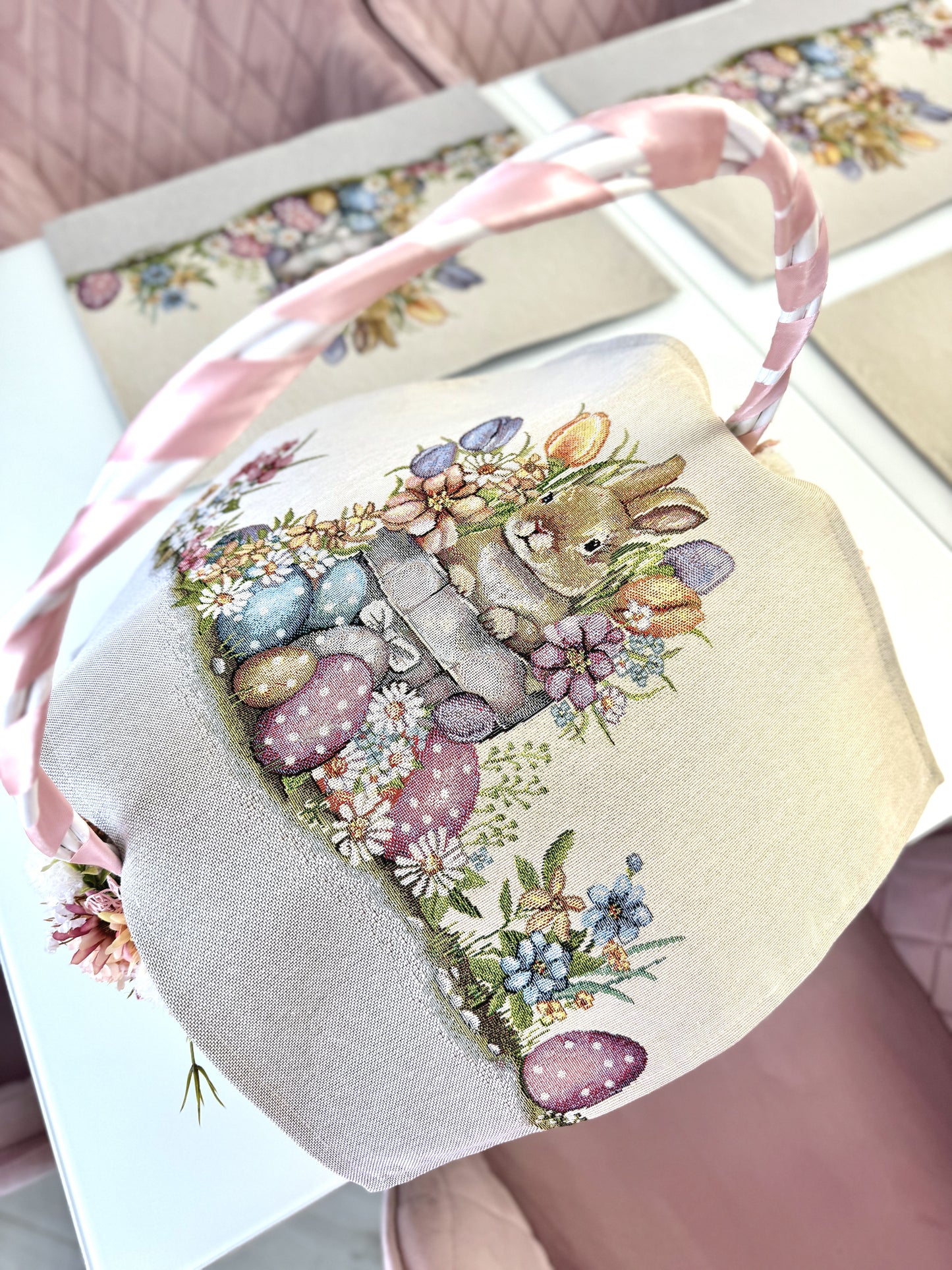 Easter tapestry Placemats set «Happy Easter»