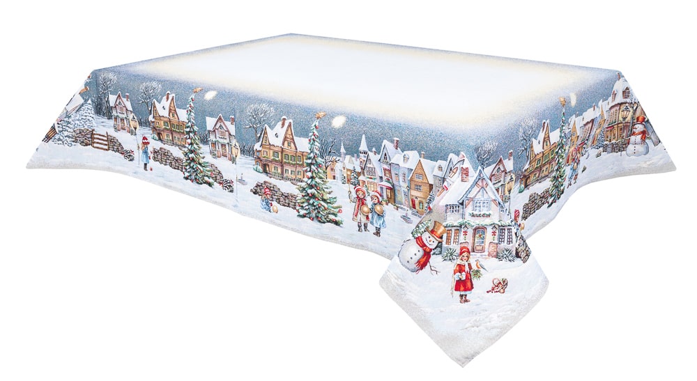 Christmas Tablecloth «Magical Winter Eve» - Luxury Tapestry