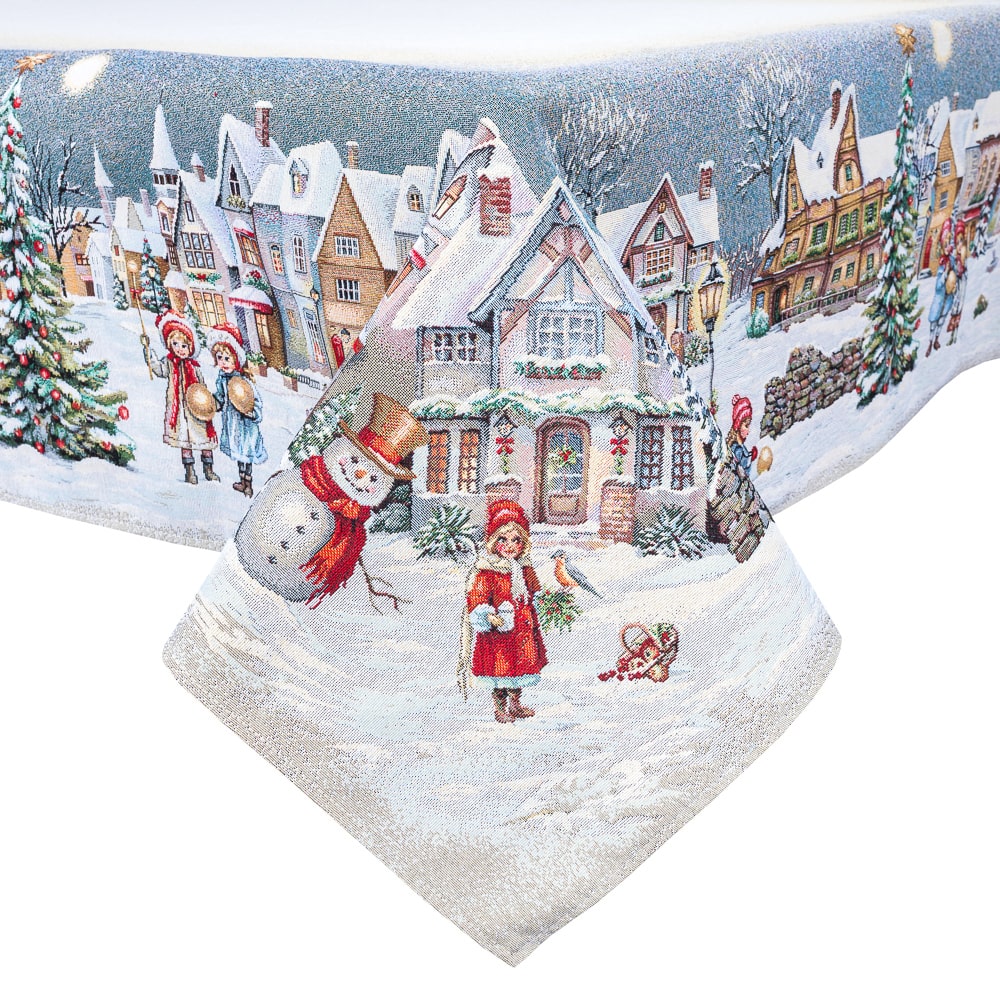 Christmas Tablecloth «Magical Winter Eve» - Luxury Tapestry