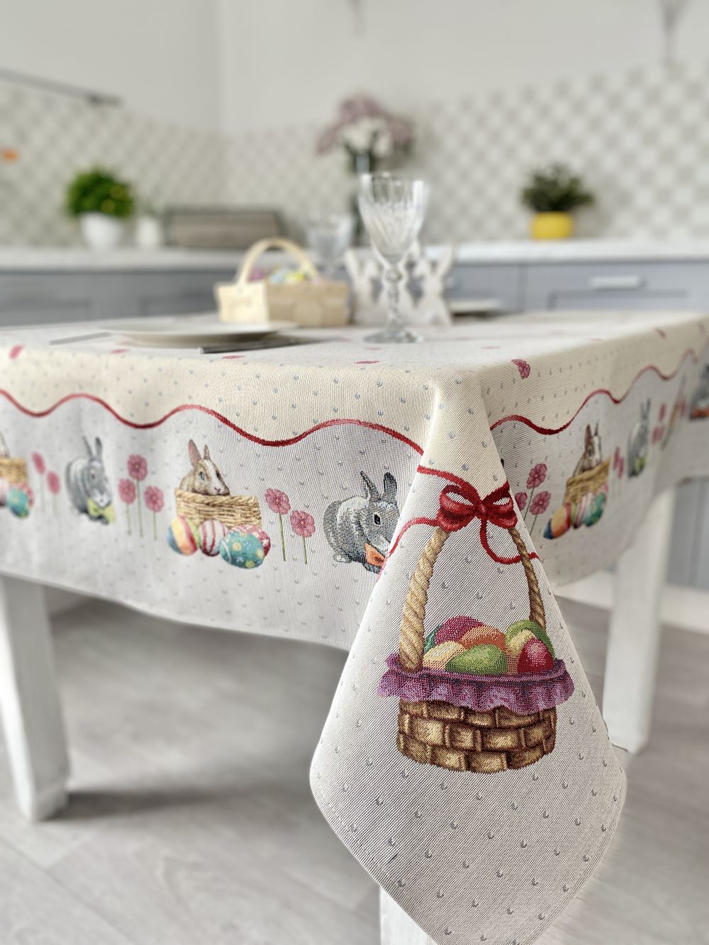 Easter tapestry tablecloth «Easter Basket»