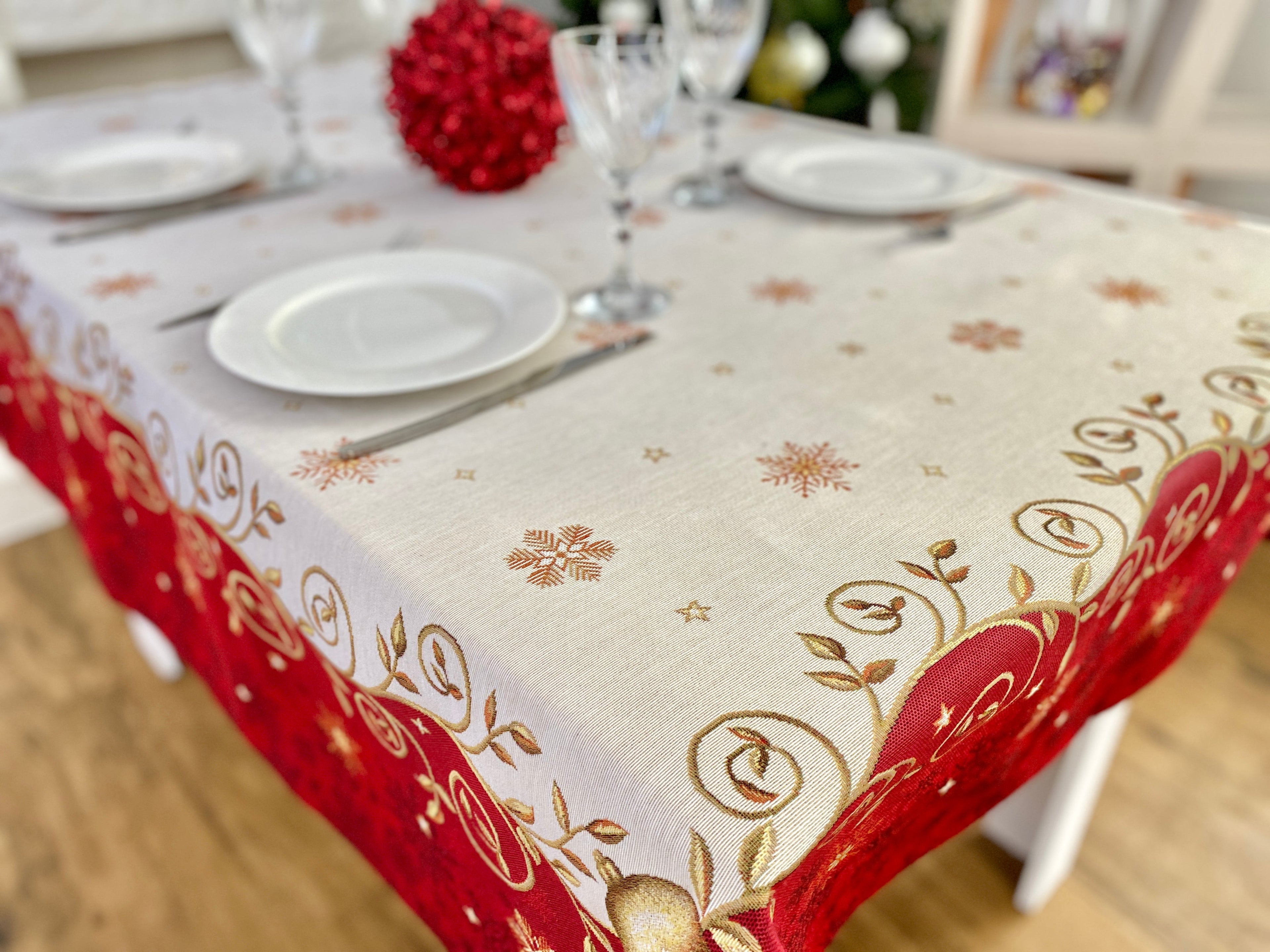 Christmas tapestry Tablecloth "Christmas Miracle" without lurex Limaso Textile