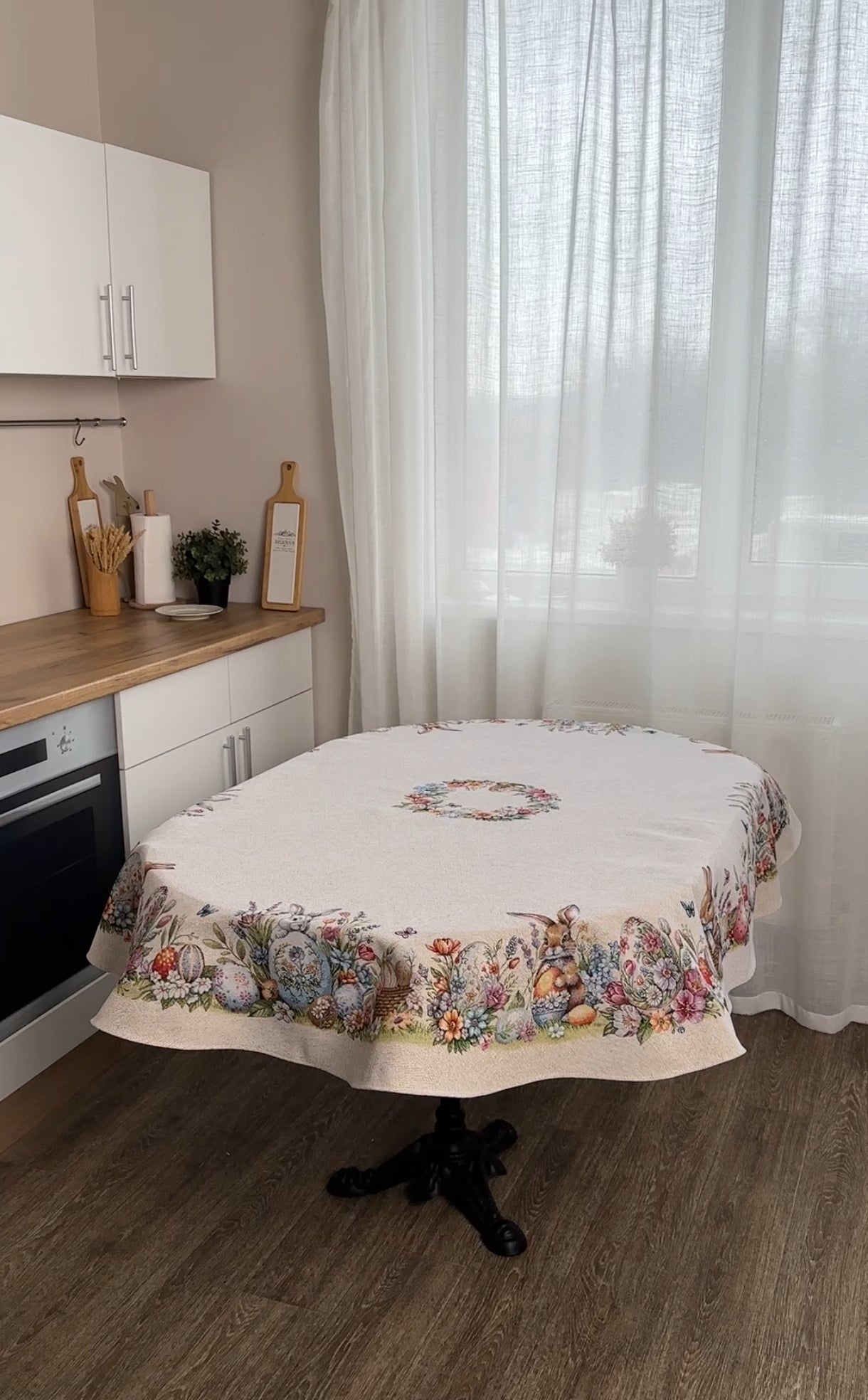 Easter Oval Tablecloth «Spring Easter Eggs» - Luxury Tapestry - Textile4Family